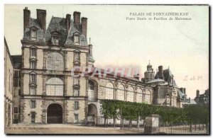 Old Postcard Palace of Fontainebleau Porte Doree and pavilion Maintenon