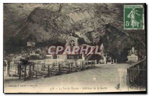 Old Postcard La Sainte Baume Cave Interior