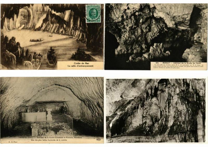 GROTTE CAVES Mostly FRANCE & BELGIUM 900 Cartes Postales Pre-1940