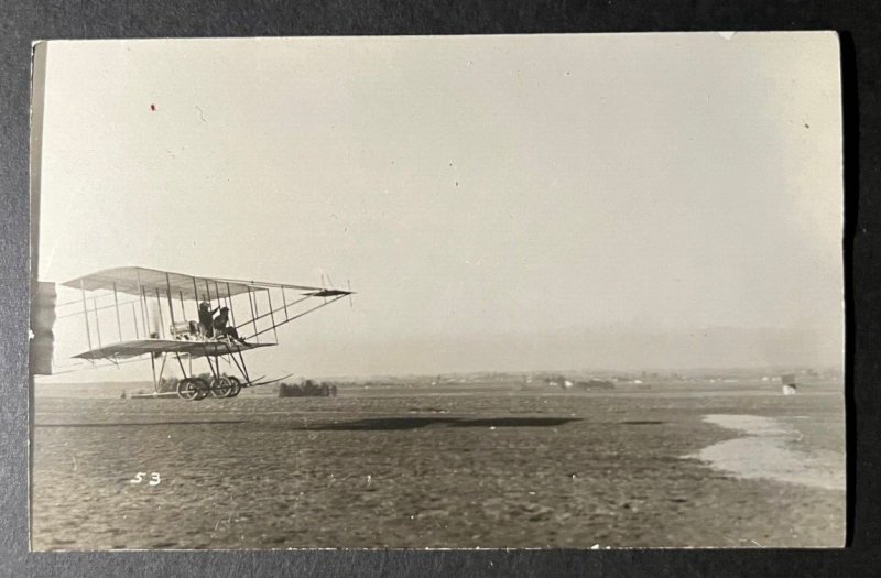 Mint Postcard RPPC Airplane Biplane Flight Aviation Vintage Memorabilia