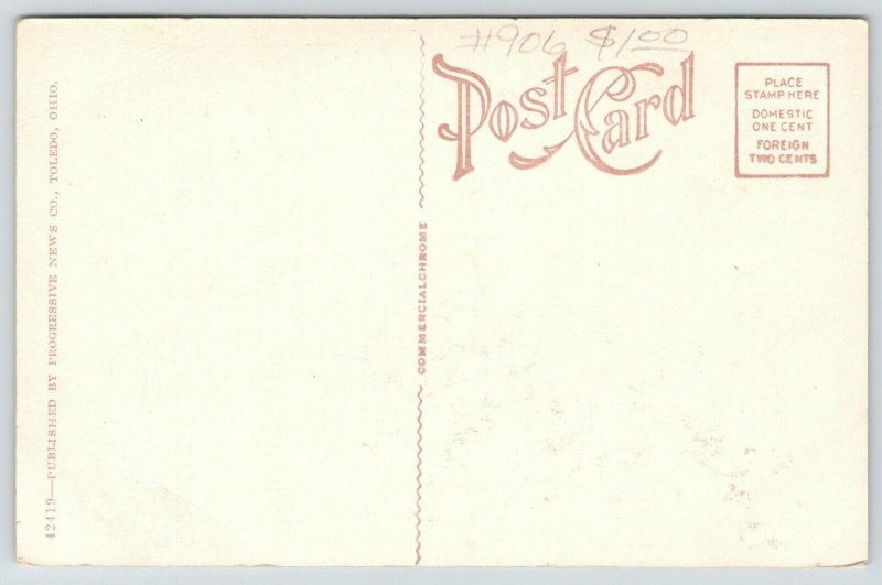 Toledo Ohio~Scott High School~Corner View Showing 2 Buildings~1920s Postcard