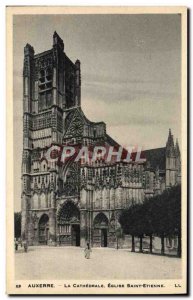 Old Postcard Auxerre The Cathedral Church of Saint Etienne