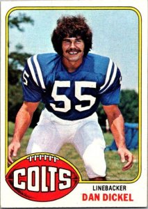 1976 Topps Football Card Dan Dickel Baltimore Colts sk4312