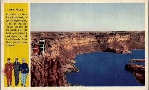 1943 WWII WASHINGTON STATE ARMED SERVICES DRY FALLS STATE PARK POSTCARD 38-233