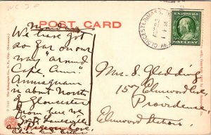 Annisquam Light, Cape Ann MA Vintage Postcard E55