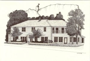 Chimney Rock, NC North Carolina  DOGWOOD INN Hotel Art Advertising  4X6 Postcard