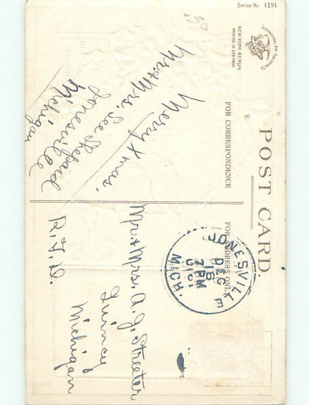 Divided-Back CHRISTMAS BIRDS SCENE Pretty Postcard W8547