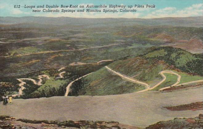 Colorado Loops & Double Bow Knot On Automobile Highway up Pikes Peak