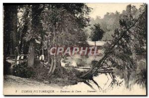 Old Postcard Environs de Caen Etavaux Barque (animated)