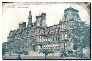 Old Postcard The Paris City Hall