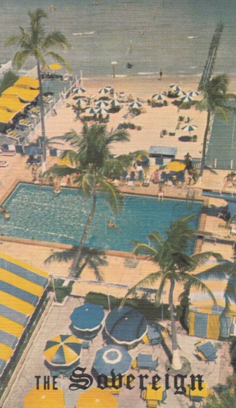MIAMI BEACH, Florida, 1930-40s; The SOVEREIGN Hotel, Swimming Pool