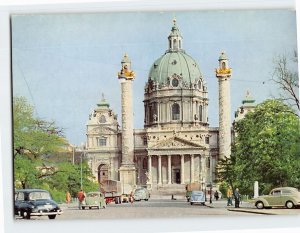 Postcard St. Charles's Church Vienna Austria