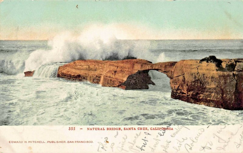 SANTA CRUZ CALIFORNIA~SURF AT NATURAL BRIDGE~LOT OF 3 DIFFERENT 1910s POSTCARD