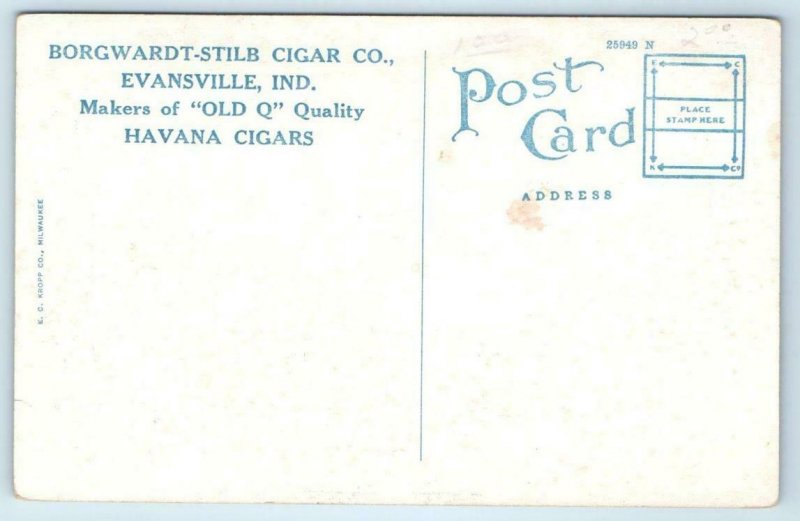 BORGWARDT-STILB CIGAR OLD Q Havana Cigars MARQUIS of QUEENSBURY Postcard