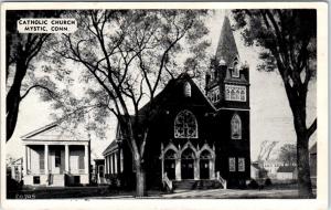 MYSTIC, CT Connecticut     CATHOLIC CHURCH     c1940s    Postcard