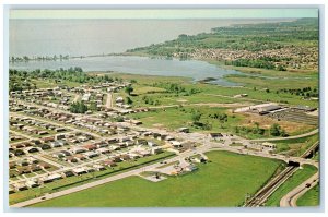 c1950's Bird's Eye View of Bay Ridges Frenchman's Bay Ontario Canada Postcard