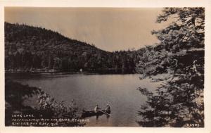 RIVIERE AUX RATS QC LONG LAKE~SASSAMASKIN FISH-GAME PRESERVE~REAL PHOTO POSTCARD