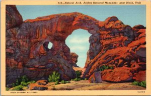 Natural Arch Arches National Monument near Moab Utah Postcard PC120