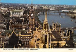 B102724 big ben the houses of parliament and the river thames london    uk