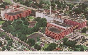 Michigan Battle Creek Air View Of 40 Acre Home Of Post Cereals