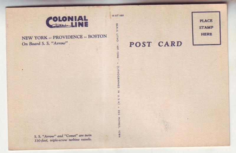 PC42 JL postcard yankee flagship arrow &comet colonial lines