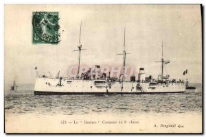 Old Postcard warship Destres The third class cruiser