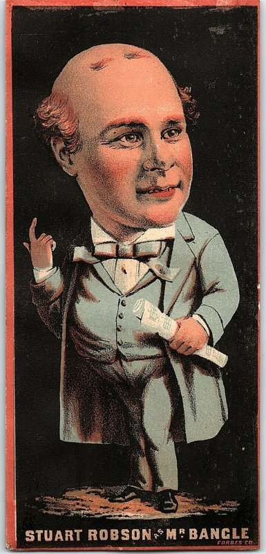 1880's Actor Stuart Robson As Mr. Bangle Stage Play Trade Card P4