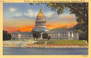 West Virginia State Capitol and Kanawha River, Charleston, WV