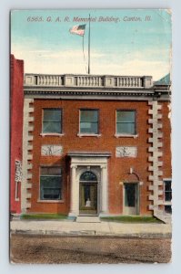 GAR Memorial Building Canton Illinois UNP DB Postcard Q4