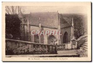 Old Postcard The Chapel St. Barbara Faouet The Stairs