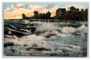 Vintage 1910s Postcard Niagara Falls, Rapids Above the Fall, American Side, NY