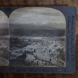 1900s White Mountains View Across Valley New Hampshire Stereoview Keystone A4