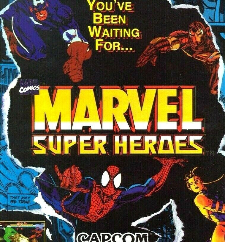 Marvel Super Heroes Arcade FLYER Spiderman Avenger Original NOS Comic ...