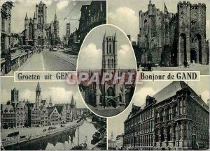 Modern Postcard Hello Ghent