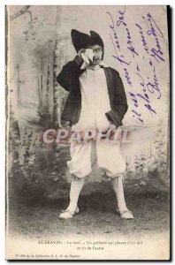 Old Postcard Folklore Guerande The widower