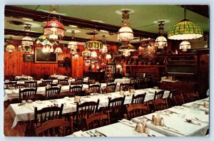 c1960 Chester New Jersey NJ Vintage Postcard Larison's Turkey Farm Inn Interior