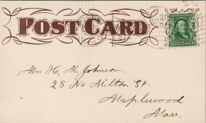 Pittsfield NH Main Street Academy Park Josiah Carpenter Library Postcard G62