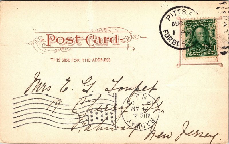 Postcard PA Pittsburgh - Carnegie Library Schenley Park -