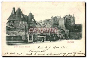 Old Postcard Dieppe Gate Port & # 39Ouest