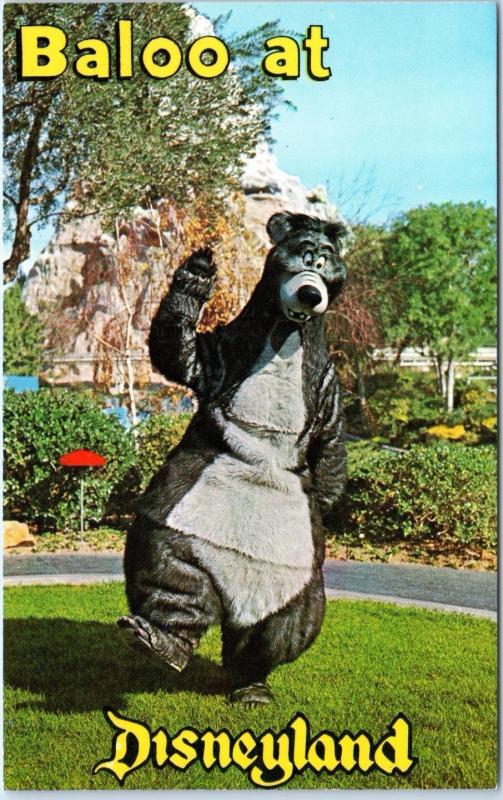 DISNEYLAND, CA California   BALOO  c1960s   DT-35934-C  in Stamp  Box Postcard