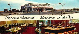 c1960’s • Plainsman Restaurant •  Big Springs Nebraska • Cars • Vintage Postcard