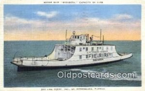 Motor Ship Sarasota, St Petersburg, Florida, FL USA Ferry Ship 1937 light wea...