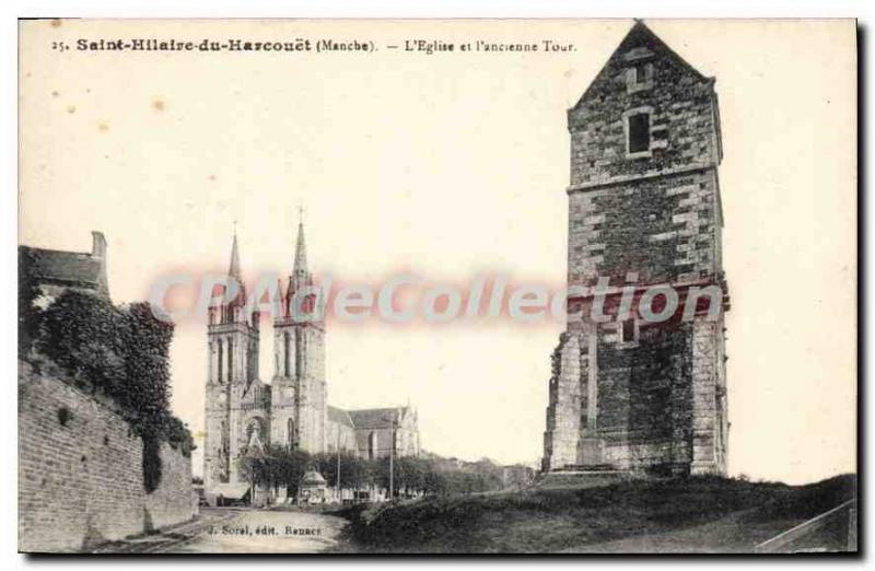 Postcard Old Saint Hilaire Du Harcouet The Church And Tower I'Ancienne