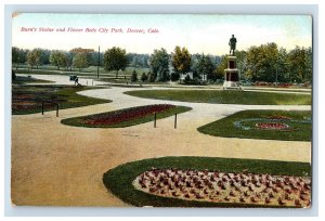 C. 1900-10 Burn's Statue City Park Denver, Colo. Vintage Postcard F147E