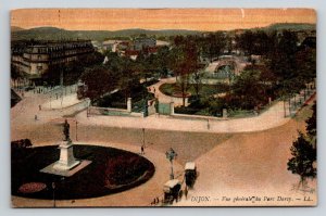 Dijon France Parc Darcy Vintage Postcard P.V.V. Fils Et Cie. Paris