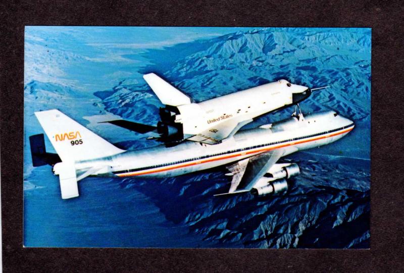 CA NASA Space Shuttle Edwards Air Force Base Military California Postcard Plane
