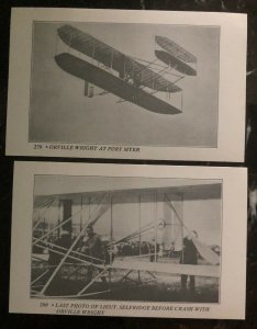 Scarce 12 Originals Mint Wright Bros Early Aviation BiPlane RPPC Postcard Lot