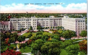 1930s Santa Rosa Hospital San Antonio Texas Postcard