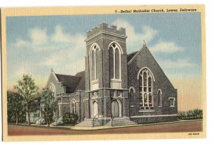 Postcard Bethel Methodist Church Lewes DE Delaware