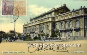 Teatro Colon Buenos Aires Argentina 1915 Stamp on front 